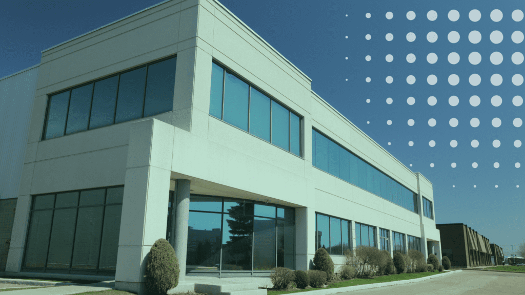 An office building that could be the source of sick building syndrome.